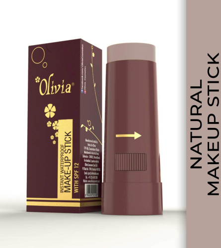 Olivia Instant Waterproof Makeup Stick Concealer - Natural 15g (Pack of 2)