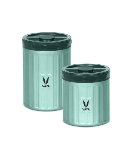 VAYA PRESERVE 800 ml Green - Vacuum Insulated Stainless Steel Meal Container 300 ml ,500 ml