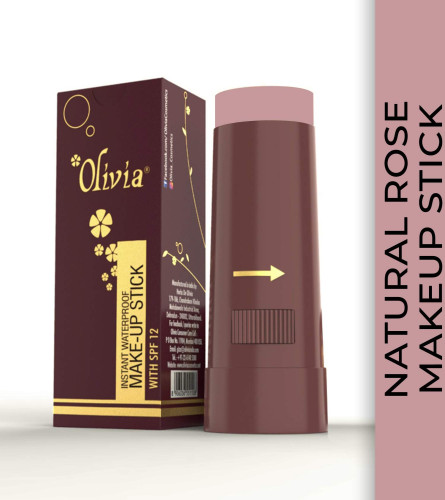 Olivia Instant Waterproof Makeup Stick Concealer Natural Rose 15g (Pack of 2)