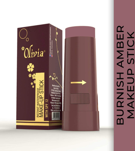 Olivia Instant Waterproof Makeup Stick shimmering Concealer - Burnish Amber 15g (Pack of 4)