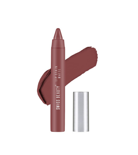 Swiss Beauty Stain Matte Lipstick Long Lasting, Hydrating & Lightweight Lipstick - Hazelnut, 3.4gm(Pack of 4)
