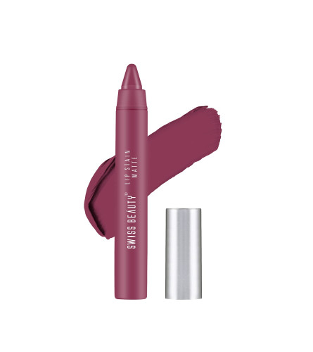Swiss Beauty Stain Matte Lipstick | Long Lasting, Hydrating & Lightweight Lipstick | Fuchsia Pink, 3.4gm (Pack of 4)