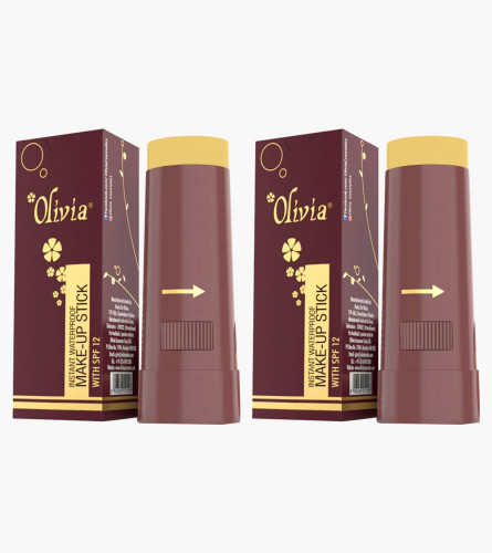 Olivia Instant Waterproof Makeup Stick Concealer - Linning Yellow 15g (pack of 4 )