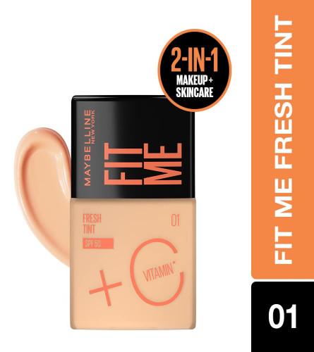 Maybelline New York Foundation, Lightweight Skin Tint Shade 01, 30ml (pack of 2 )