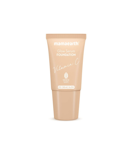 Mamaearth Glow Serum Foundation Mini Tube -Crème Glow 18 ml(pack of 2 ) Fs