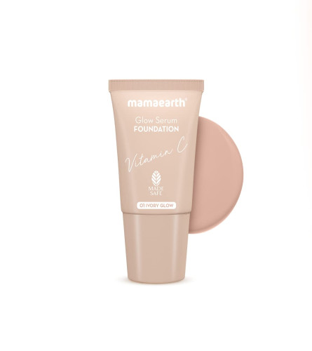 Mamaearth Glow Serum Foundation Mini Tube -Ivory Glow 18 ml (pack of 2 ) Fs