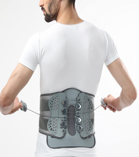 TYNOR Lumbo Lacepull Brace, Grey, XXL, 1 Unit (Free Shipping Worldwide )