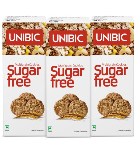 UNIBIC : Sugar Free Multigrain, 75g (Pack of 3) Free shipping worldwide