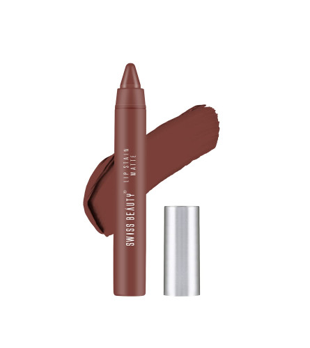 Swiss Beauty Stain Matte Lipstick Long Lasting, Hydrating & Lightweight Lipstick -Bare 3.4gm (Pack of 4)