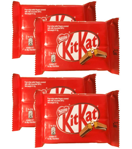 Kitkat Crisp Wafer Covered with Milk Chocolate, 4 x 41.5 g Free shipping worldwide