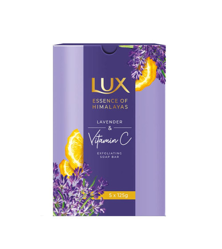 LUX LAVENDER & VIT C EXF SOAP 5x125g Free shipping worldwide