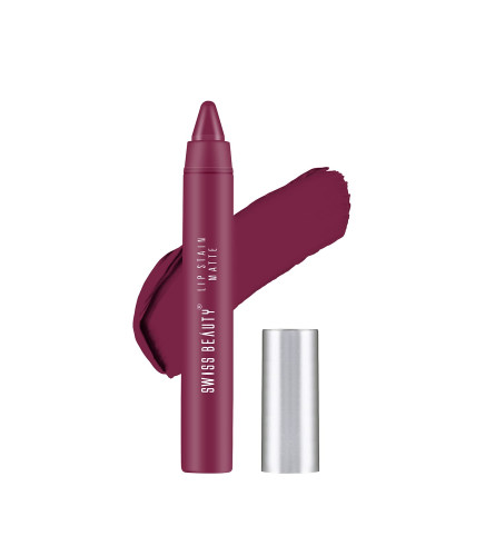 Swiss Beauty Stain Matte Lipstick Long Lasting, Hydrating & Lightweight Lipstick Velvet Maroon, 3.4gm (Pack of 4)