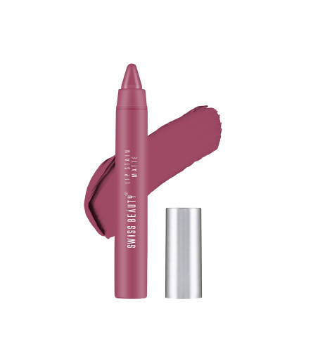 Swiss Beauty Stain Matte Lipstick Long LastingLipstick Pink Blossom, 3.4gm (Pack of 4)
