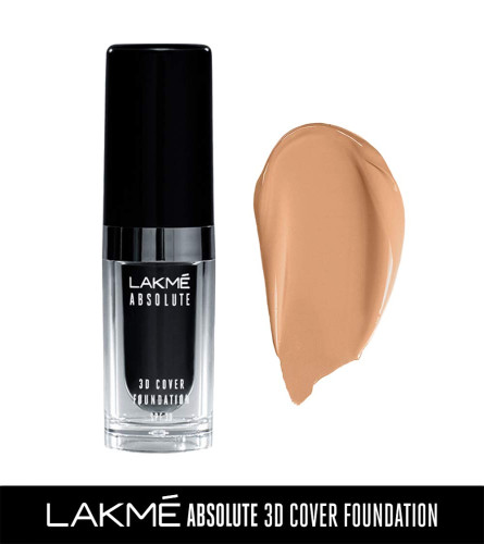LAKMÉ Absolute 3D Cover Liquid Foundation, Velvet Finish, Cool Cinnamon, 15ml (Fs)