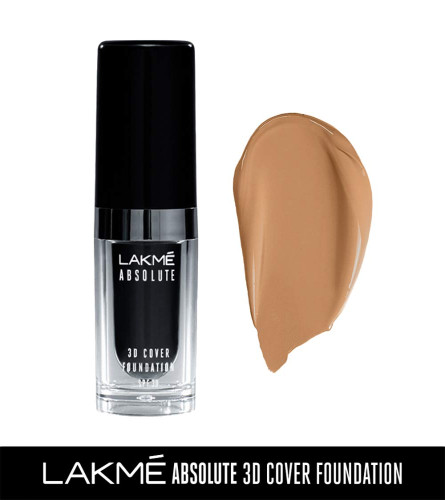 Lakme Absolute 3D Cover Foundation, Cool Walnut, 15 ml