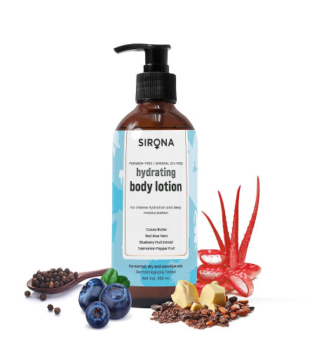 Sirona Blueberry Body Lotion for Intense Hydration & Deep Moisturization