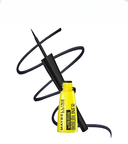 Maybelline New York Eyeliner, Smudge-proof and waterproof, Long-lasting, Colossal Bold Liner, Black, 3g (Pack Of 4) Fs