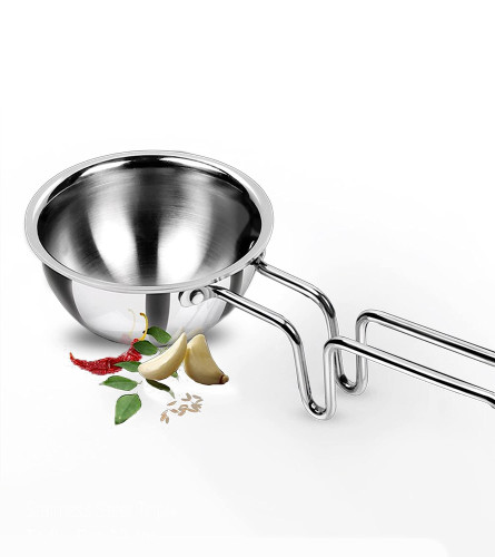 Milton Pro Cook Triply Stainless Steel Tadka Pan, 12 cm, Silver (Pack Of 1) Fs