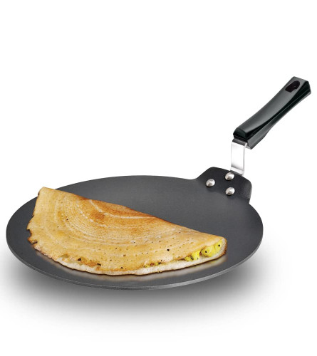 Hawkins Futura Nonstick Dosa Tava, Diameter 33 cm, Thickness 4.88 mm - Black (Pack Of 1) Fs