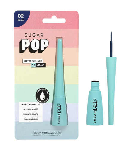 Sugar Pop Matte Finish Eyeliner Blue 4.5 ml (Pack Of 4) Fs