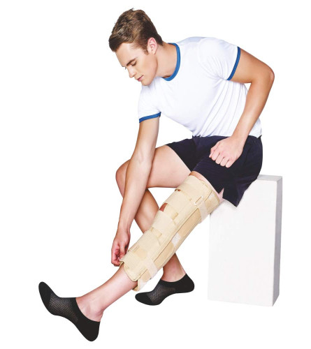 Vissco New Variable Knee Immobilizer Brace Long Type - Universal (Pack Of 1) Fs