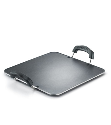Prestige Aluminium Omega Select Plus Residue Free Non-Stick Heavy Gauge Square Tawa, 30 cm, Black  (Pack Of 1) Fs