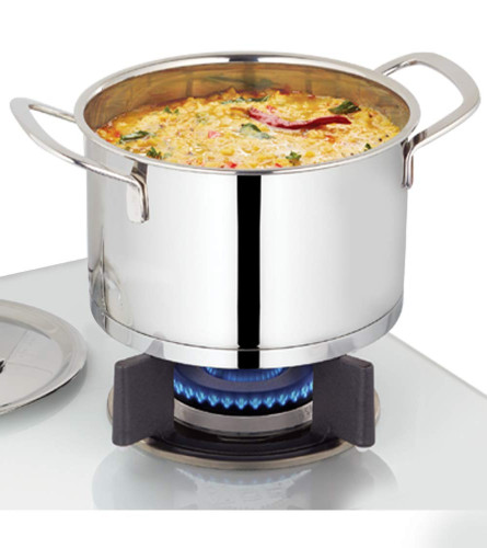 Borosil Stainless Steel Casserole, Impact Bonded Tri-Ply Bottom, 2.3 L