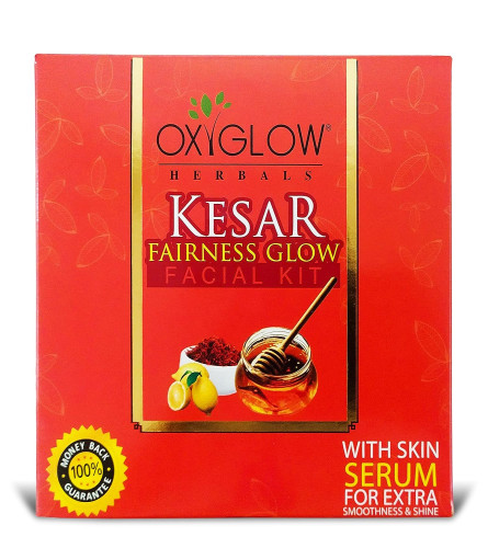 Oxyglow Herbal Kesar Fairness Glow Facial Kit 165g (Pack of 2) Fs