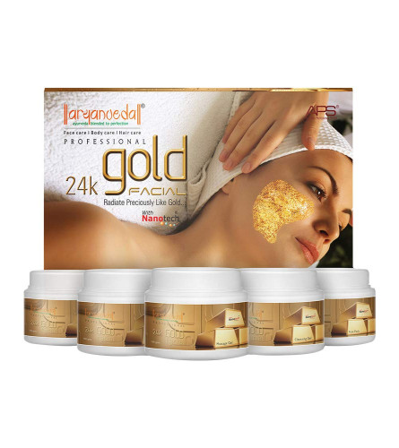 Aryanveda APS Gold Facial Kit for Deep Moisturization & Radiant Instant Glowing Skin 510 gm (Fs)