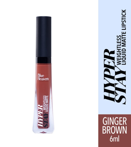 Blue Heaven Hyperstay Weightless Liquid Matte Lipstick For Women - Ginger Brown 6 ml (Pack Of 5) Fs