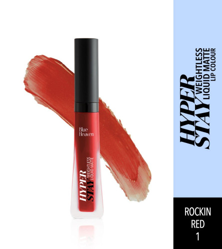 Blue Heaven Hyperstay Weightless Liquid Matte Lipstick For Women - Rockin' Red 6 ml (Pack Of 4) Fs