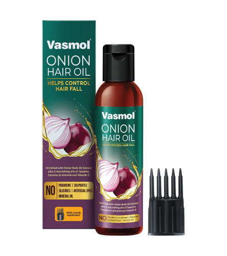 VASMOL ONION HAIR OIL 200 ML (Pack of 2) Fs