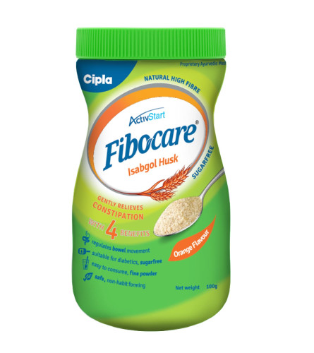 Cipla Fibocare Isabgol Husk Powder Sugar Free 100 gm (Pack Of 2) Fs