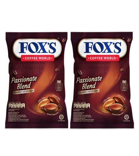 Fox's Crystal Clear Coffee World Passionate Blend Assorted Coffee Candy (125Gms (Pack of 2)Free ship