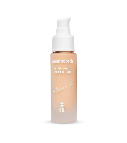 Mamaearth Glow Serum Foundation Lotion with Vitamin C & Turmeric for 12-Hour Long Stay