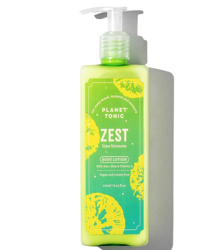Planet Tonic Zest Lime Blossom Body Lotion with Aloe Vera, Shea Butter & Vitamin E | 250 ml