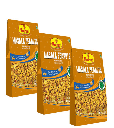 Haldiram's Nagpur Masala Peanuts (Pack of 3 X 200 g) Free shipping worldwide
