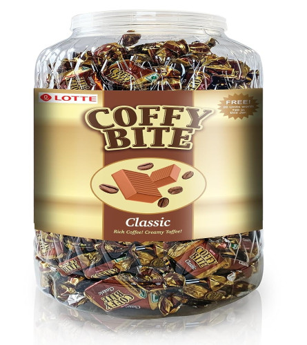 Lotte Coffy Bite Classic Jar, 836gm (760g+76g Free) Free shipping worldwide