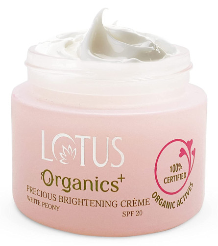 Lotus Organics+ Precious Brightening Cream For Dark Spots, Blemishes & Pigmentation 50 gm (Fs)