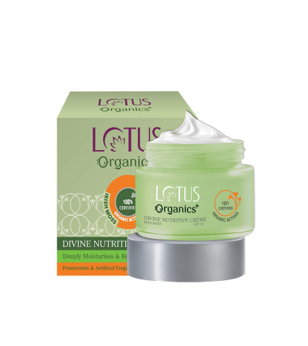 Lotus Organics+ Divine Nutritive Cream For Skin Repairing & Nourishment 50 gm (Fs)