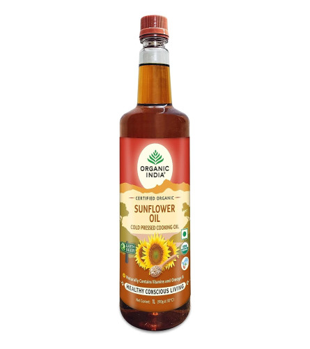 Organic India Organic Sunflower Oil 1 Litre (Fs)