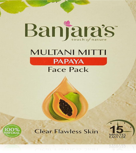 Banjara's Multani Mitti + Papaya Face Pack Powder