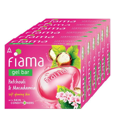 Fiama Soap, Patchouli and Macadamia 125g (Pack of 6) Free shipping worldwide