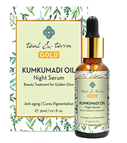 Teal & Terra Kumkumadi Face Oil | For Glowing Skin Night Serum For Face Anti Aging