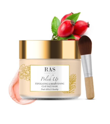 RAS Luxury Oils Polish Up Exfoliating & Brightening Clay Face Mask With Fruit AHAs & Rosehip