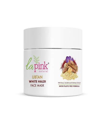 La Pink Ubtan White Haldi Face Pack Mask with 100% Microplastic Free Formula Blemish