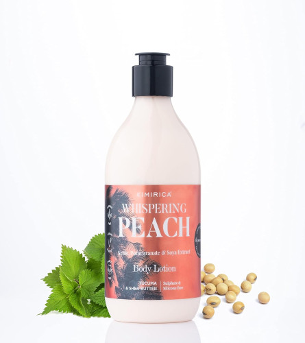 Kimirica Whispering Peach Silicone- Free Moisturizing Scented Body Lotion (Whispering Peach