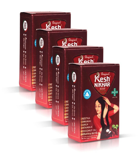 Kesh Nikhar Fortschrittliche Formel-Seife für die Haarwäsche, Shampoo-Riegel 100 gm (4er-Pack) Kostenloser Versand