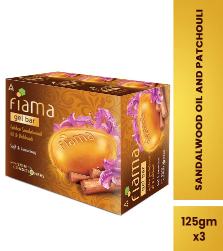 Fiama Gel-Badestück, goldenes Sandelholzöl und Patchouli 125 gm (3er-Pack) Kostenloser Versand