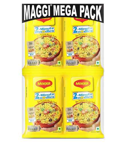 MAGGI 2-Minute Instant Noodles, 840G (12 Pouches X 70G Each), Masala Noodles With Goodness Of Iron, Made With Choicest Quality Spices, Favourite Masala Taste, 840 Grams ( Free Shipping )